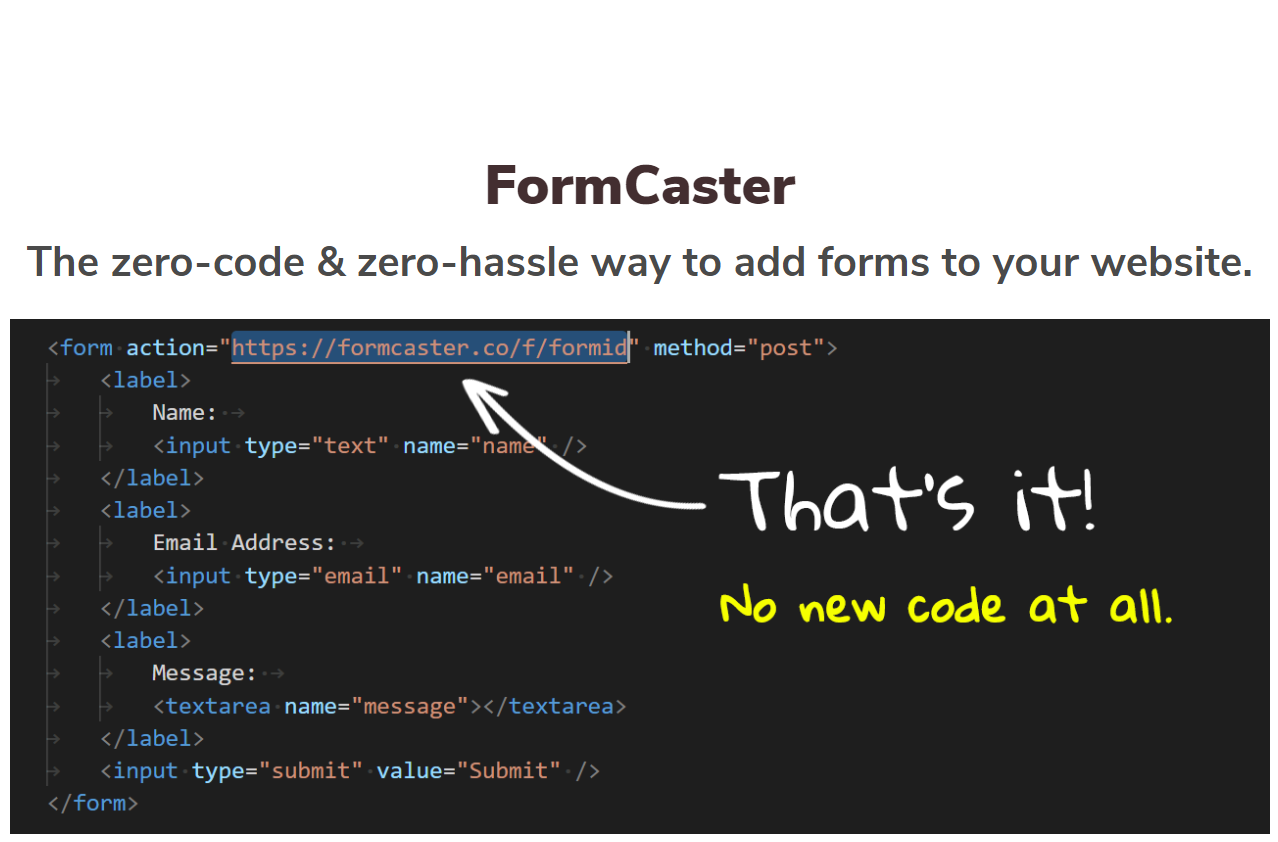 FormCaster - The Best Way To Build Forms For Your Website